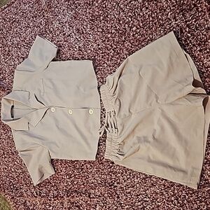 Sollinarry Blush Pull On Lounge Shorts and Button Up Top Lounge Set Size S
